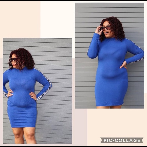 Fashion Nova’s Always Happy Mock Neck Dress - Picture 1 of 4